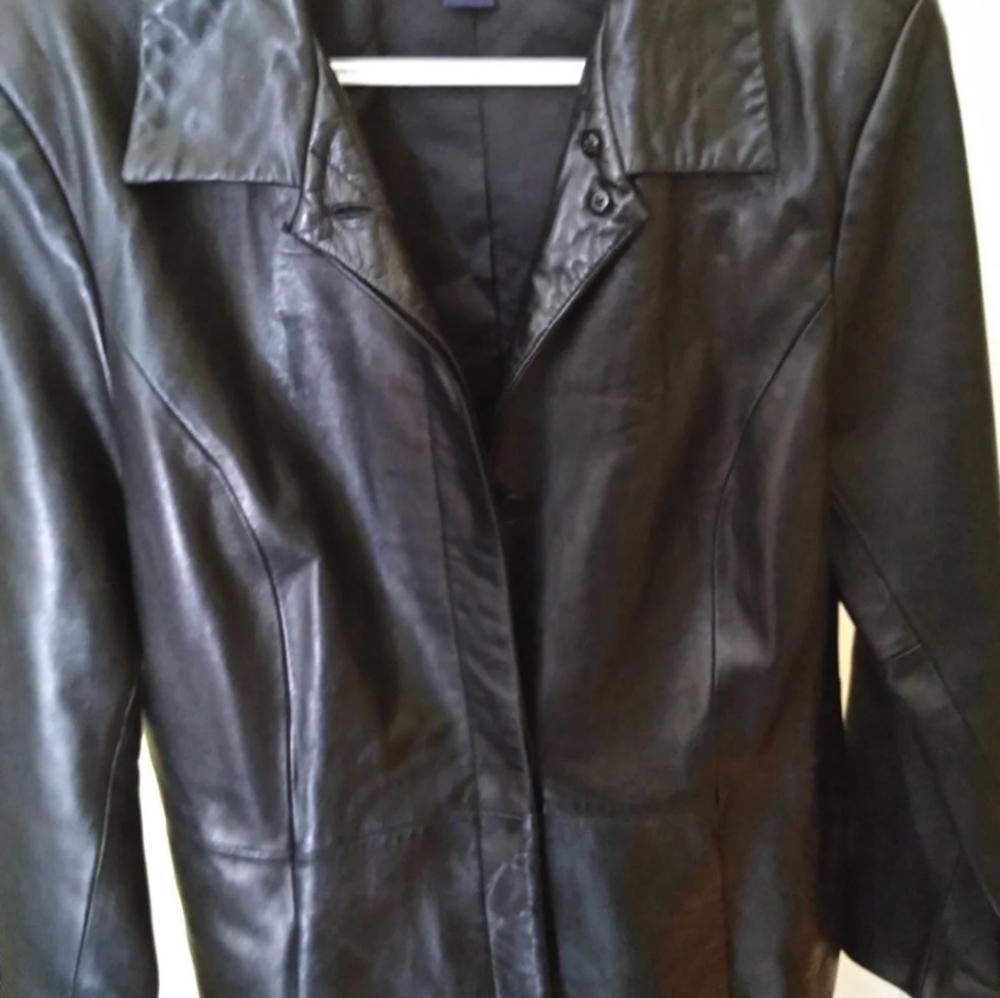 Ann Taylor 100% Leather Coat